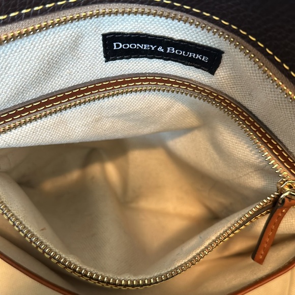 Dooney & Burke Large Pebbled Leather Tote Bag Brown - Picture 10 of 11